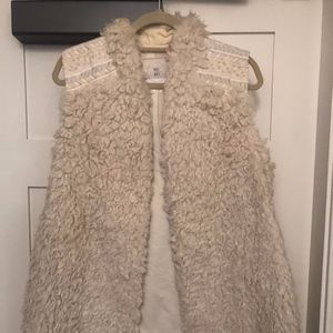 Cream Fur Vest